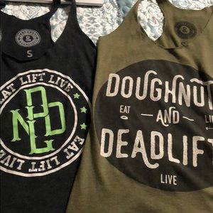 Two Doughnuts and Deadlifts Tank